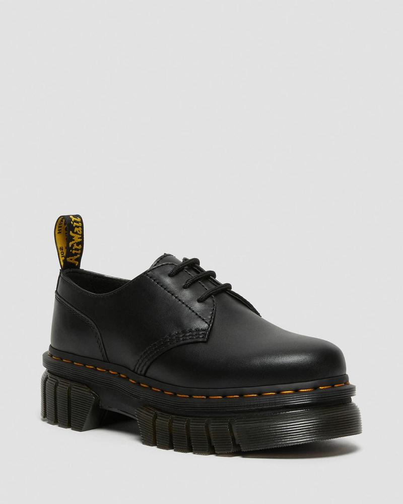 Men\'s Dr Martens Audrick Nappa Leather Platform Shoes Black | AU 625SGL